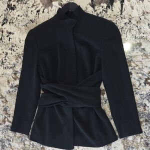 Donna Karan Black Wrap Blazer